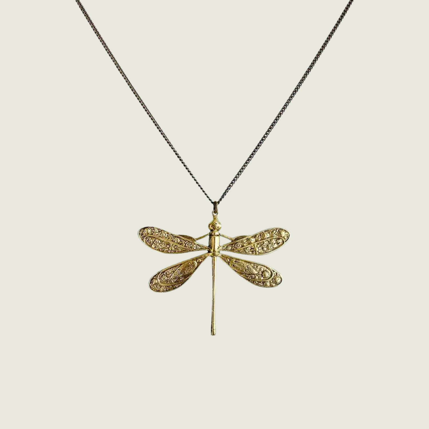 Golden Dragonfly Necklace - Blackbird General Store