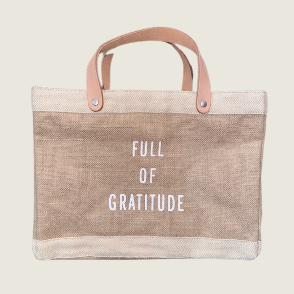 Full of Gratitude Bag - Natural - Blackbird General Store