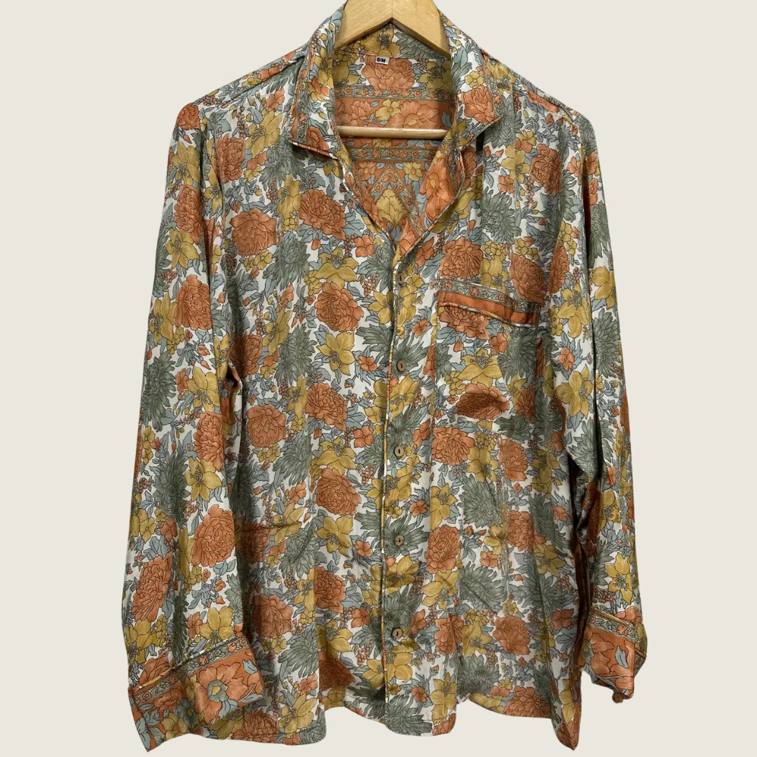 Recycled Silk PJ Vintage Floral S/M - Blackbird General Store