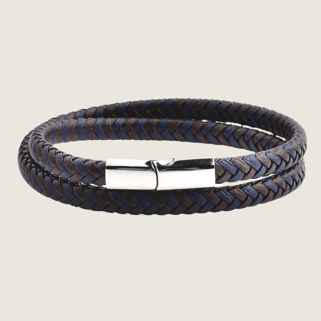 Men’s Blue Woven Bracelet with Magnetic Clasp - Blackbird General Store
