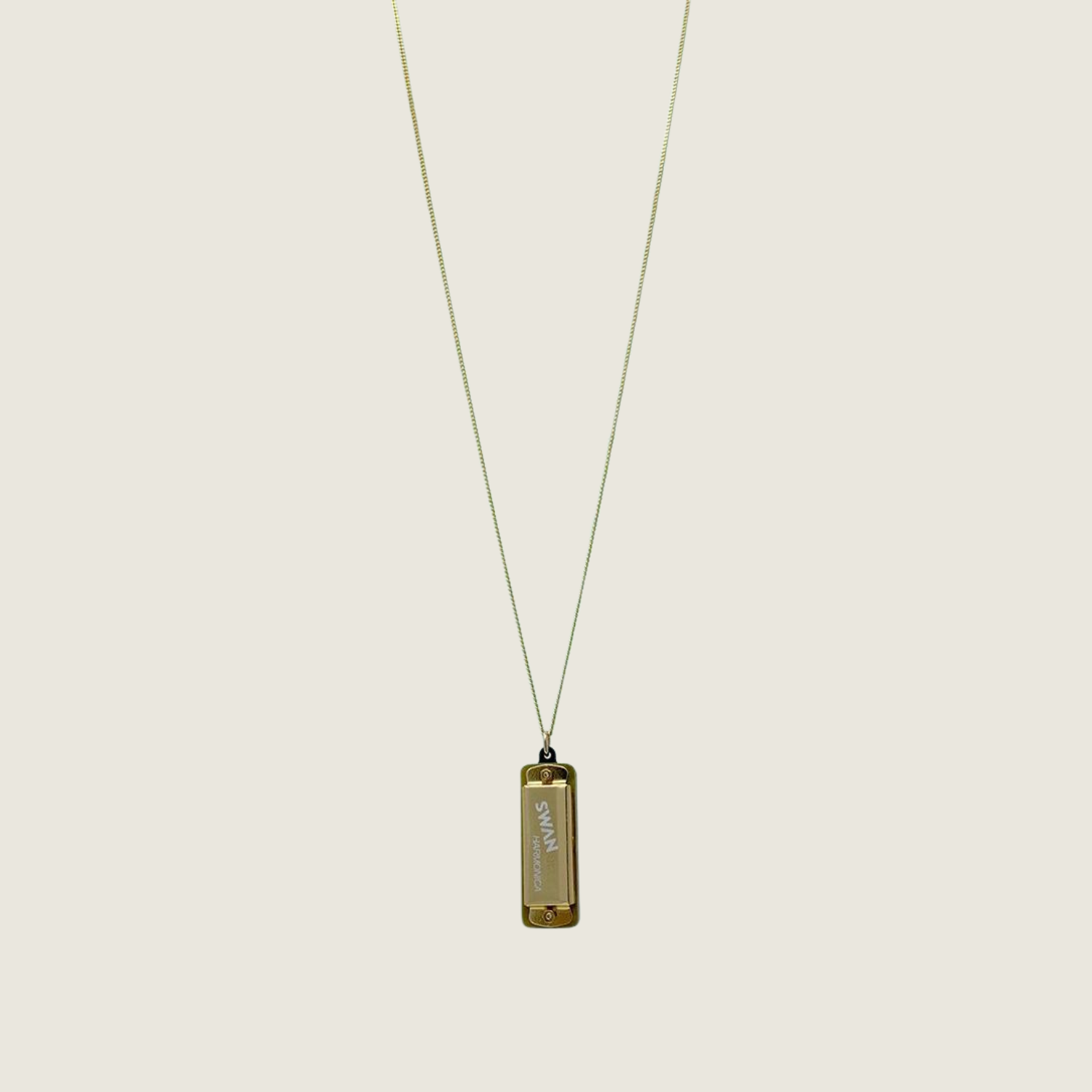 Golden Harmonica Necklace - Blackbird General Store