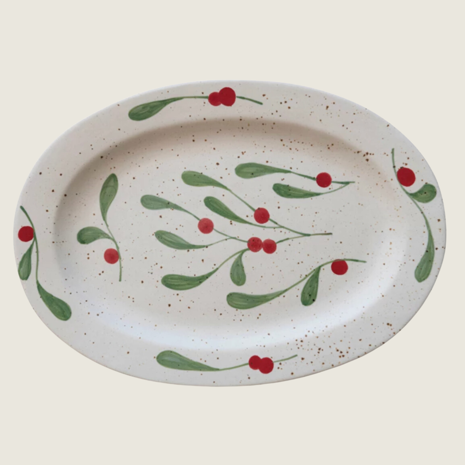 Holly Leaves & Berries Platter - Blackbird General Store
