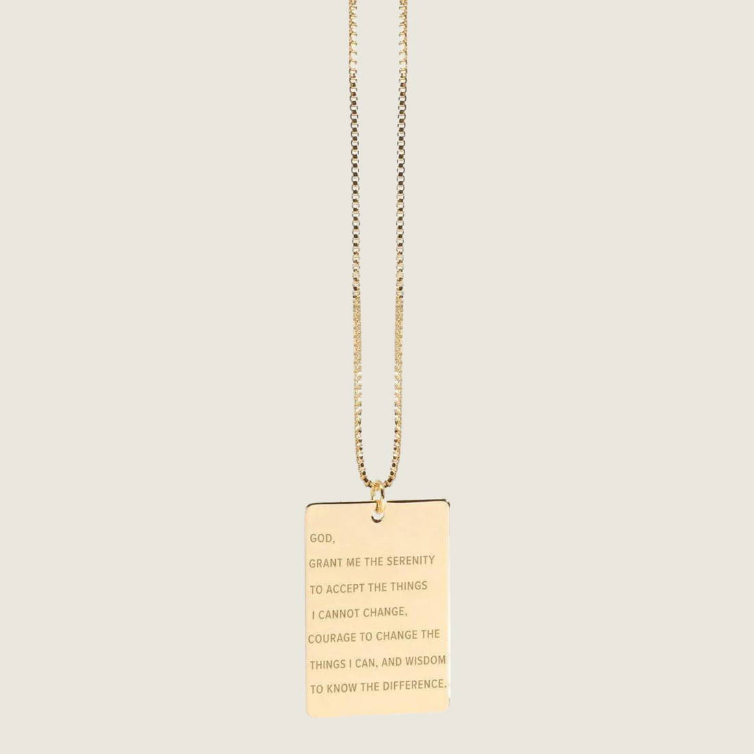Serenity Prayer Pendant - Gold - Blackbird General Store