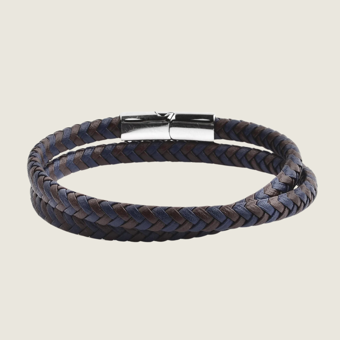 Men’s Blue Woven Bracelet with Magnetic Clasp - Blackbird General Store