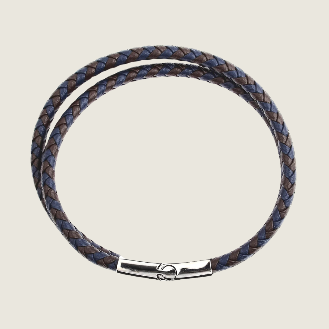 Men’s Blue Woven Bracelet with Magnetic Clasp - Blackbird General Store