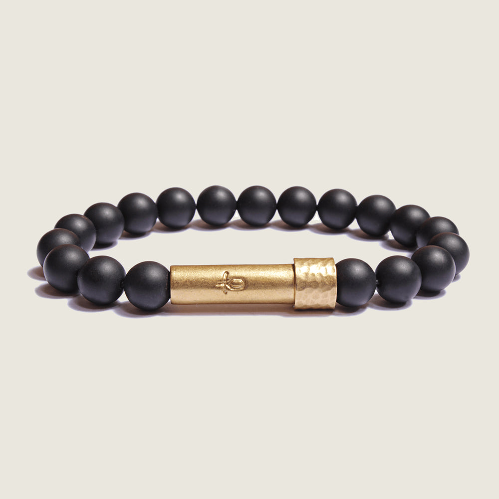 Matte Black Onyx Wish Bracelet - Men&