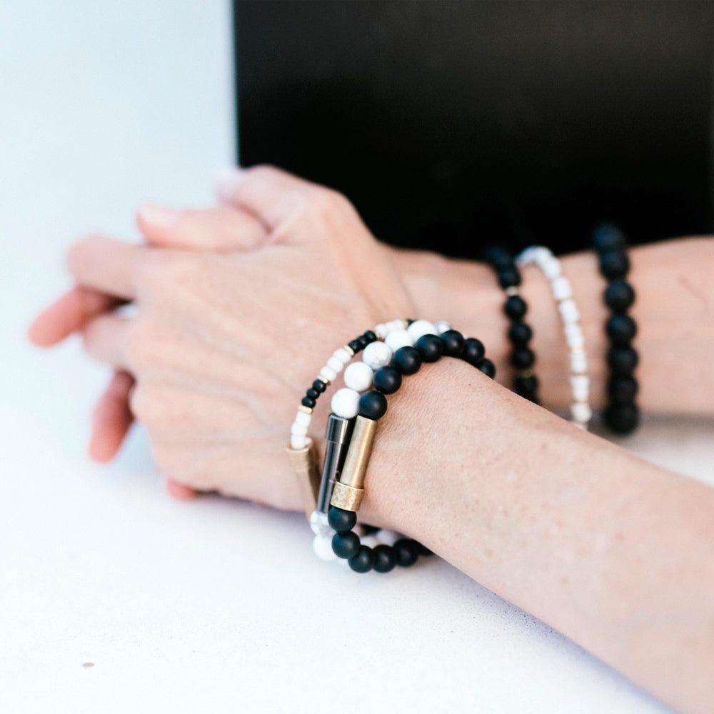Matte Black Onyx Wish Bracelet - Men&