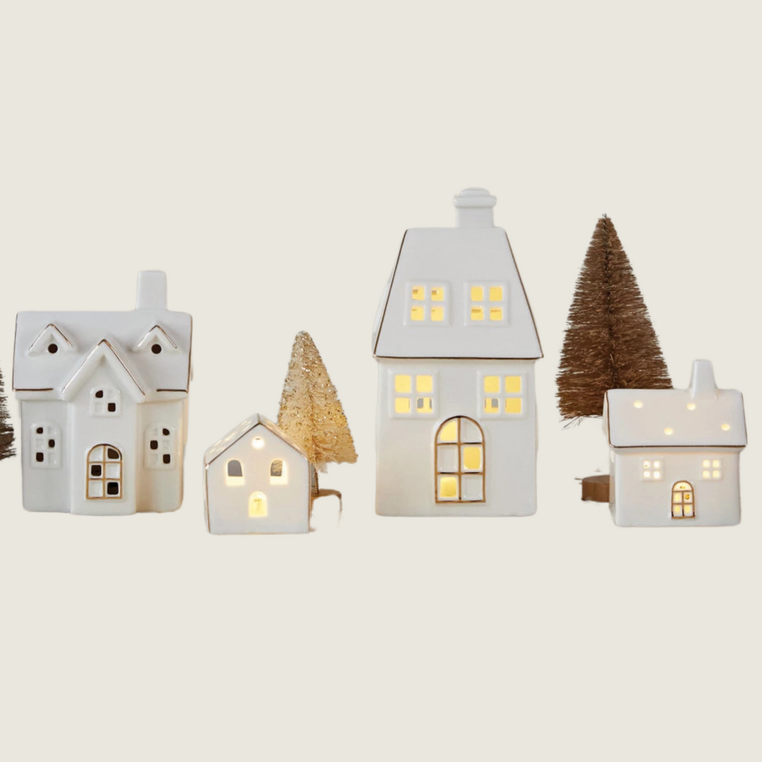 Stoneware Village w/ LED Lights