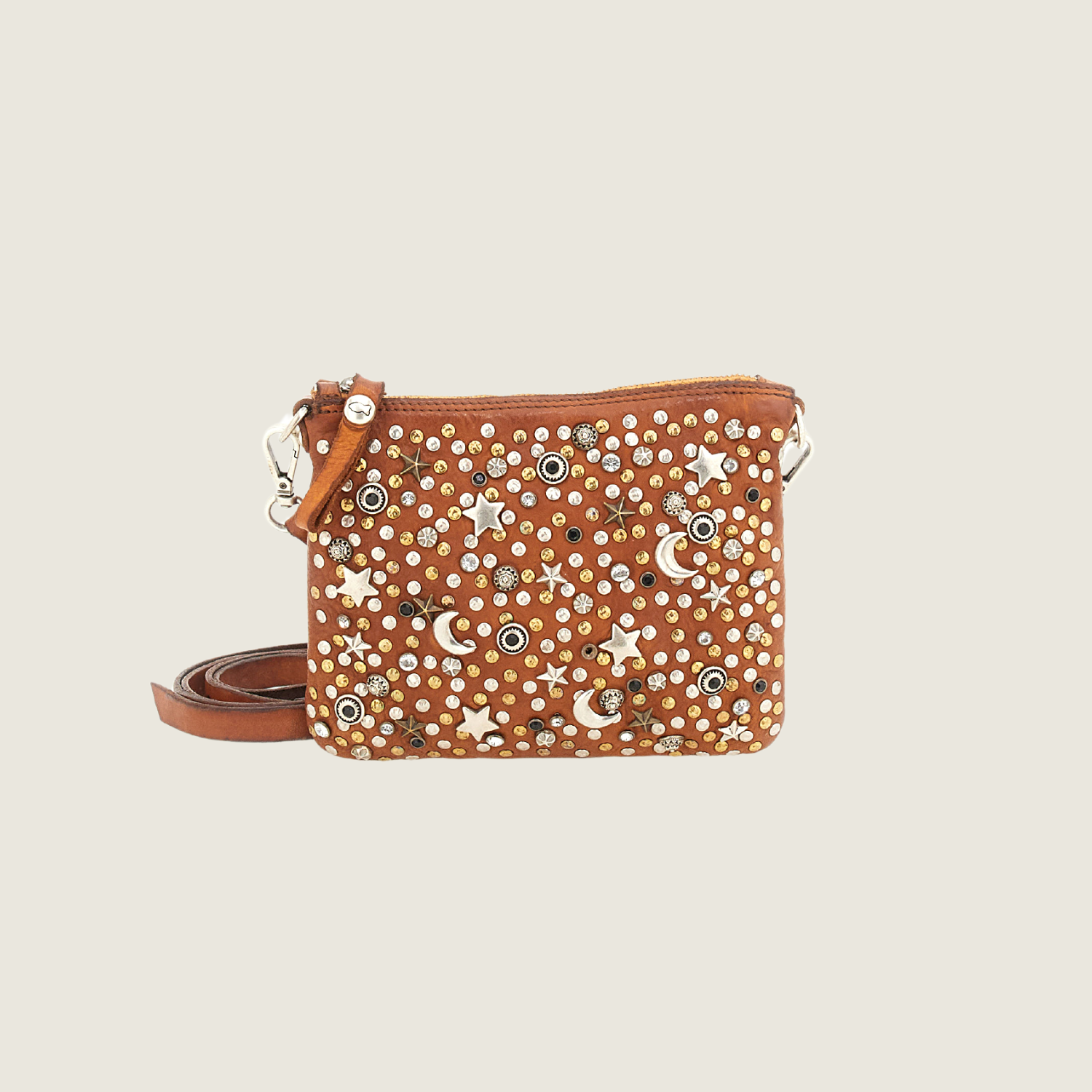 Moon &amp; Stars Crossbody - Cognac