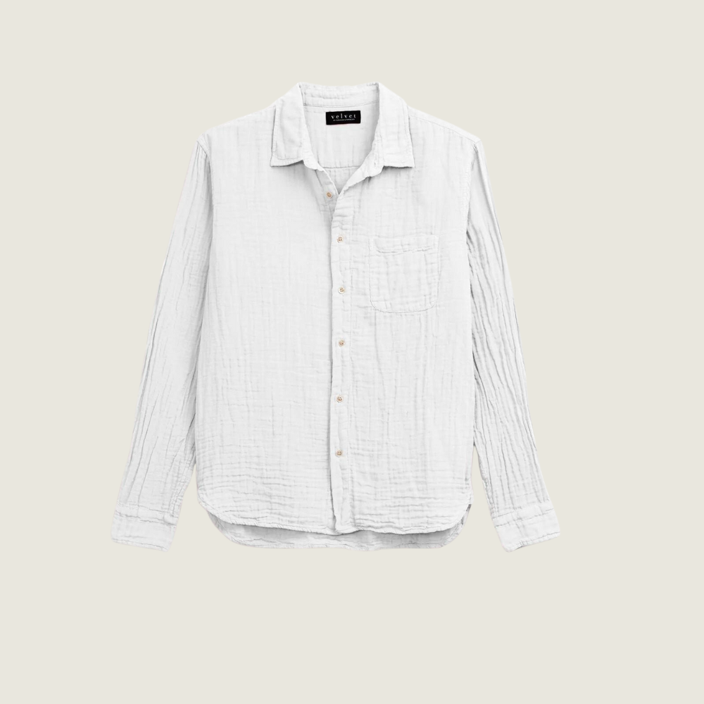 White Elton Button-Up Shirt - Blackbird General Store