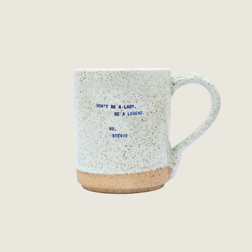 Speckled XO Mugs - Favorite Quotes