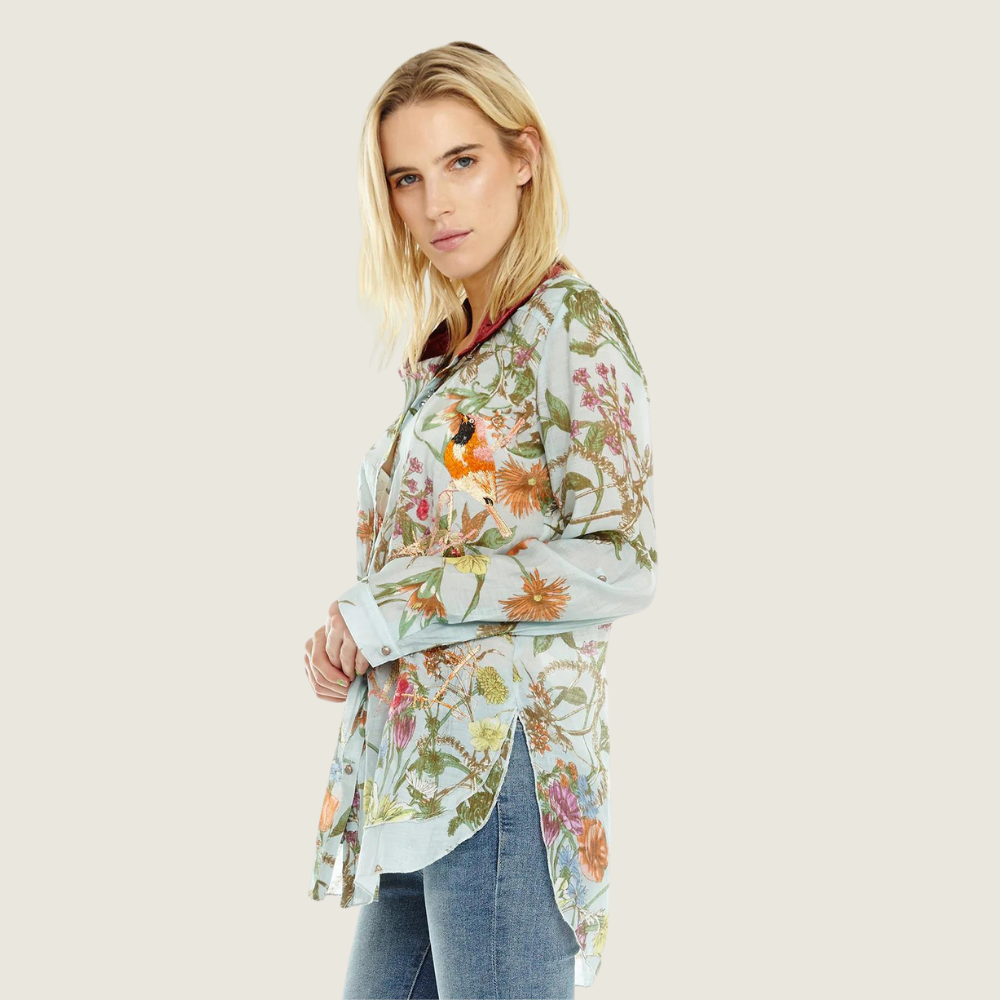 Lila Pearl Embroidered Top - Blackbird General Store