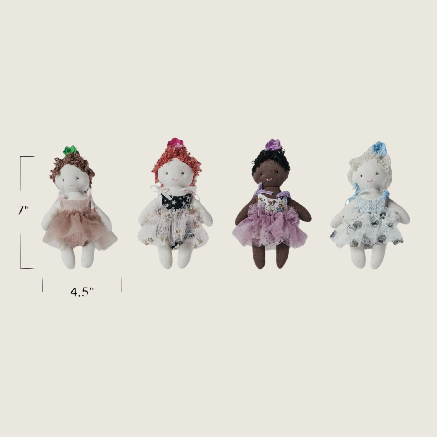 Plush Doll in Dress - 4 Styles