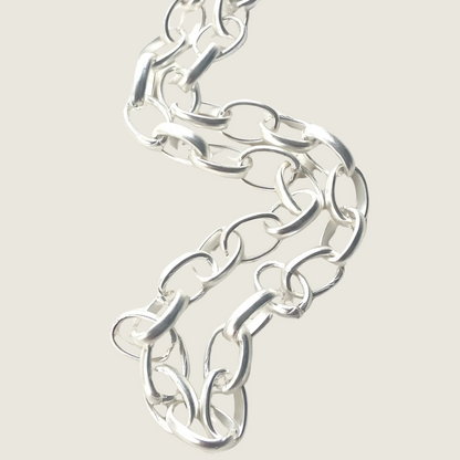 Matte Silver Chunky Necklace