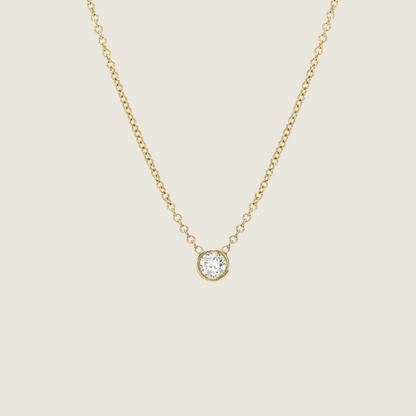 Large Bezel Diamond Necklace