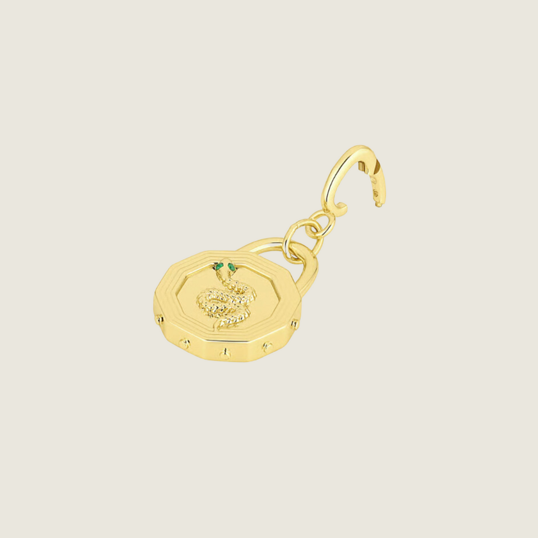 Snake Coin Parker Charm Gold