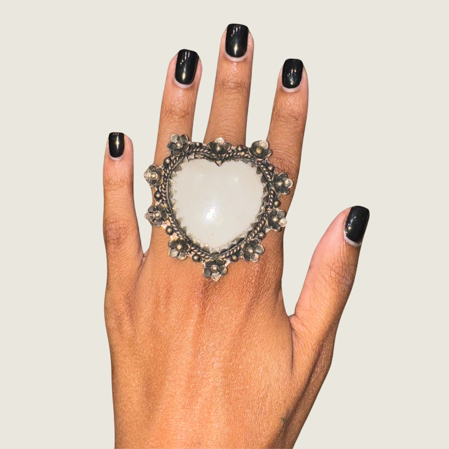 Heart &amp; Flowers Ring