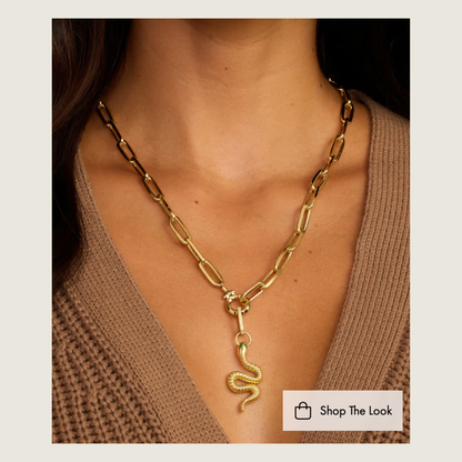 Snake Statement Charm Gold