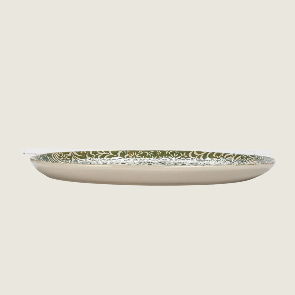 Botanical Design Stoneware Platter