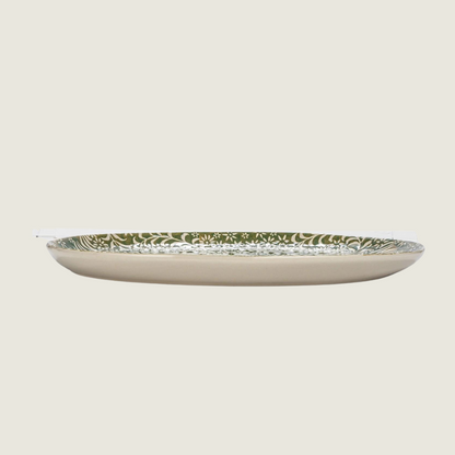 Botanical Design Stoneware Platter