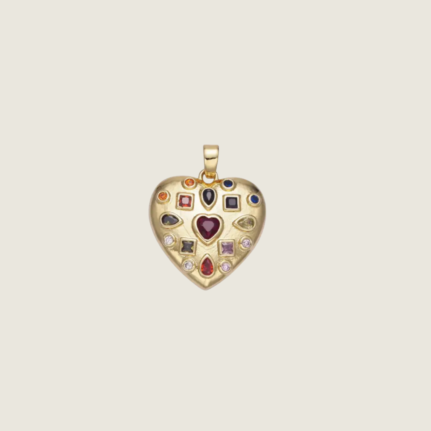 Colorful Stone Heart Charm - Blackbird General Store