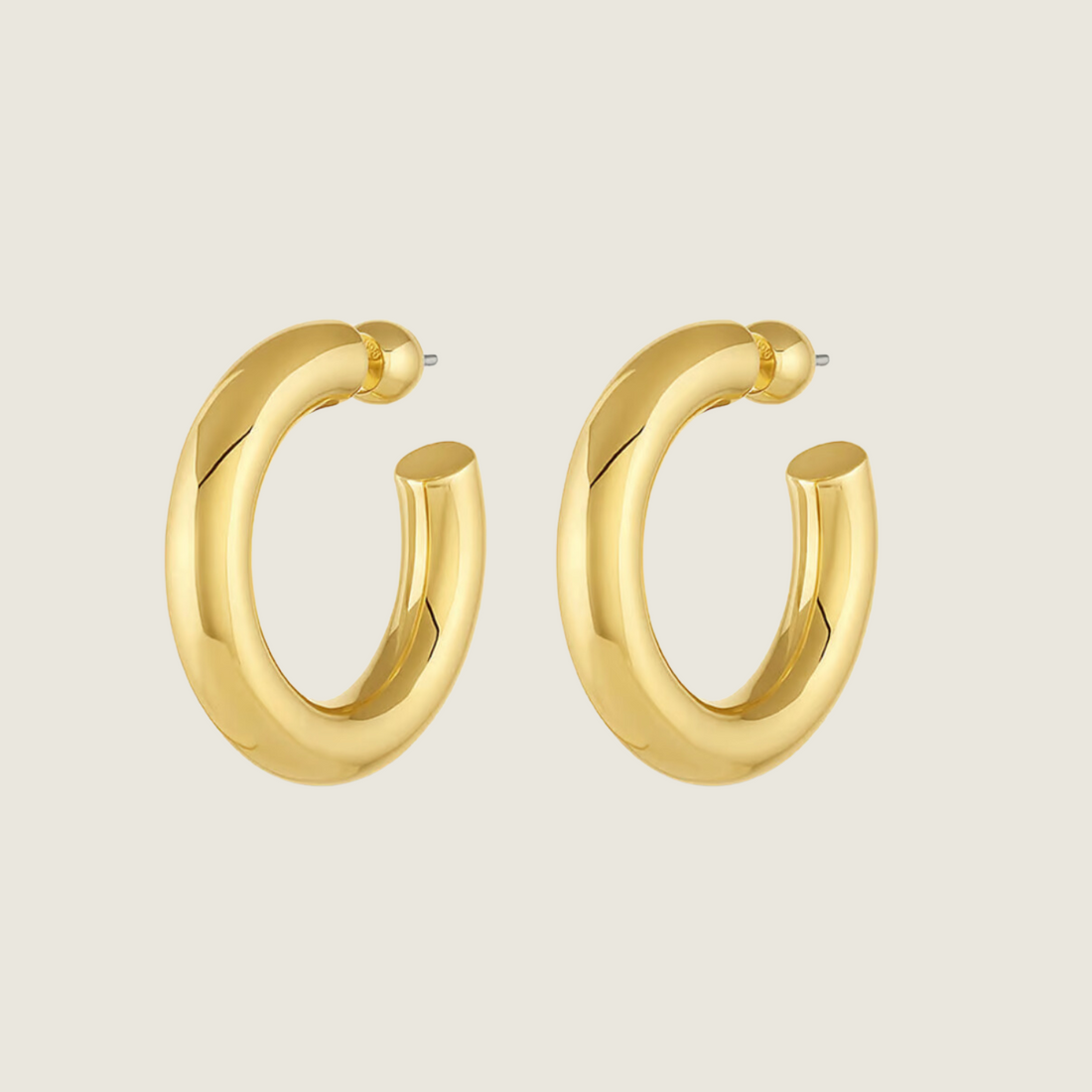 Lou Statement Small Hoops - Gold