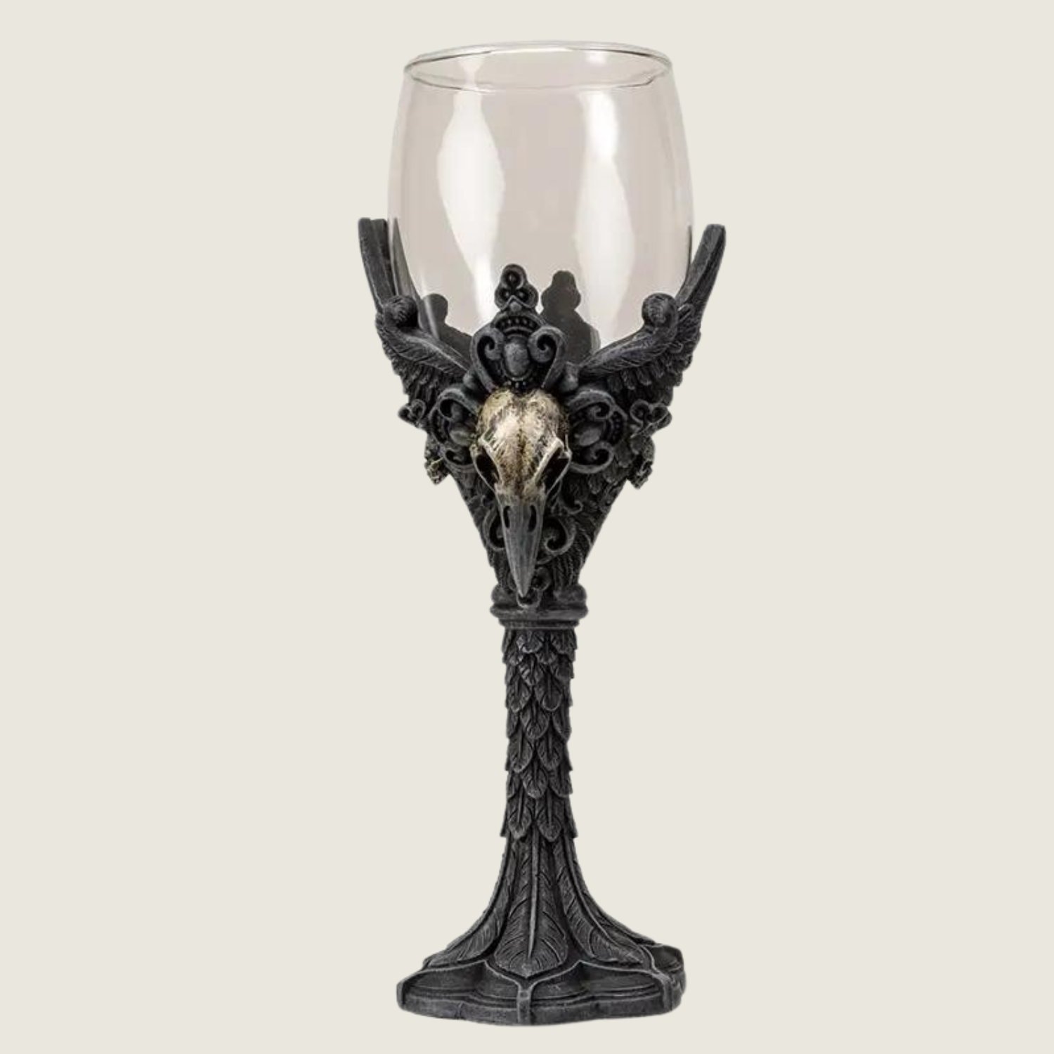 Raven Halloween Wine Goblet