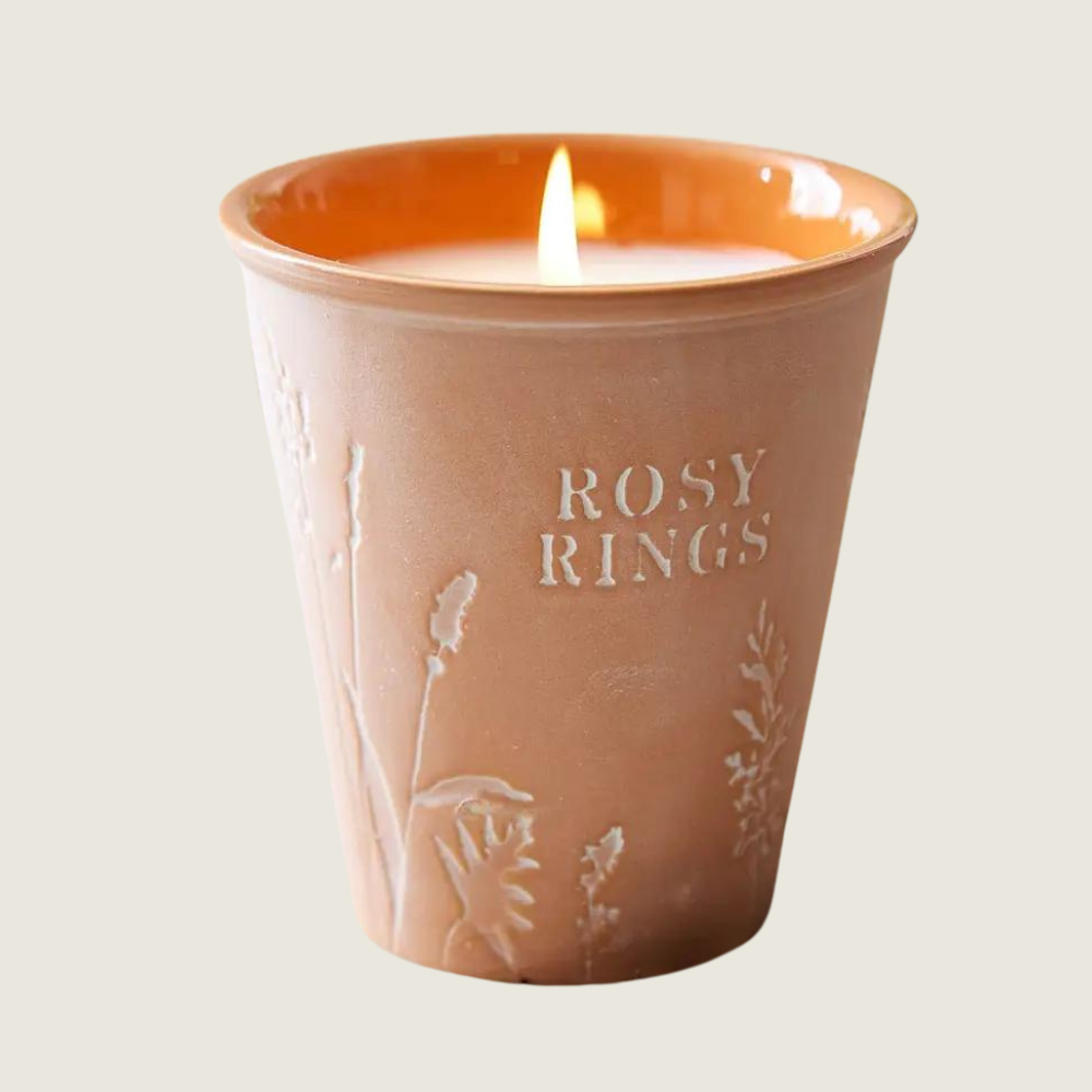 Basil Orange Garden Pot Candle