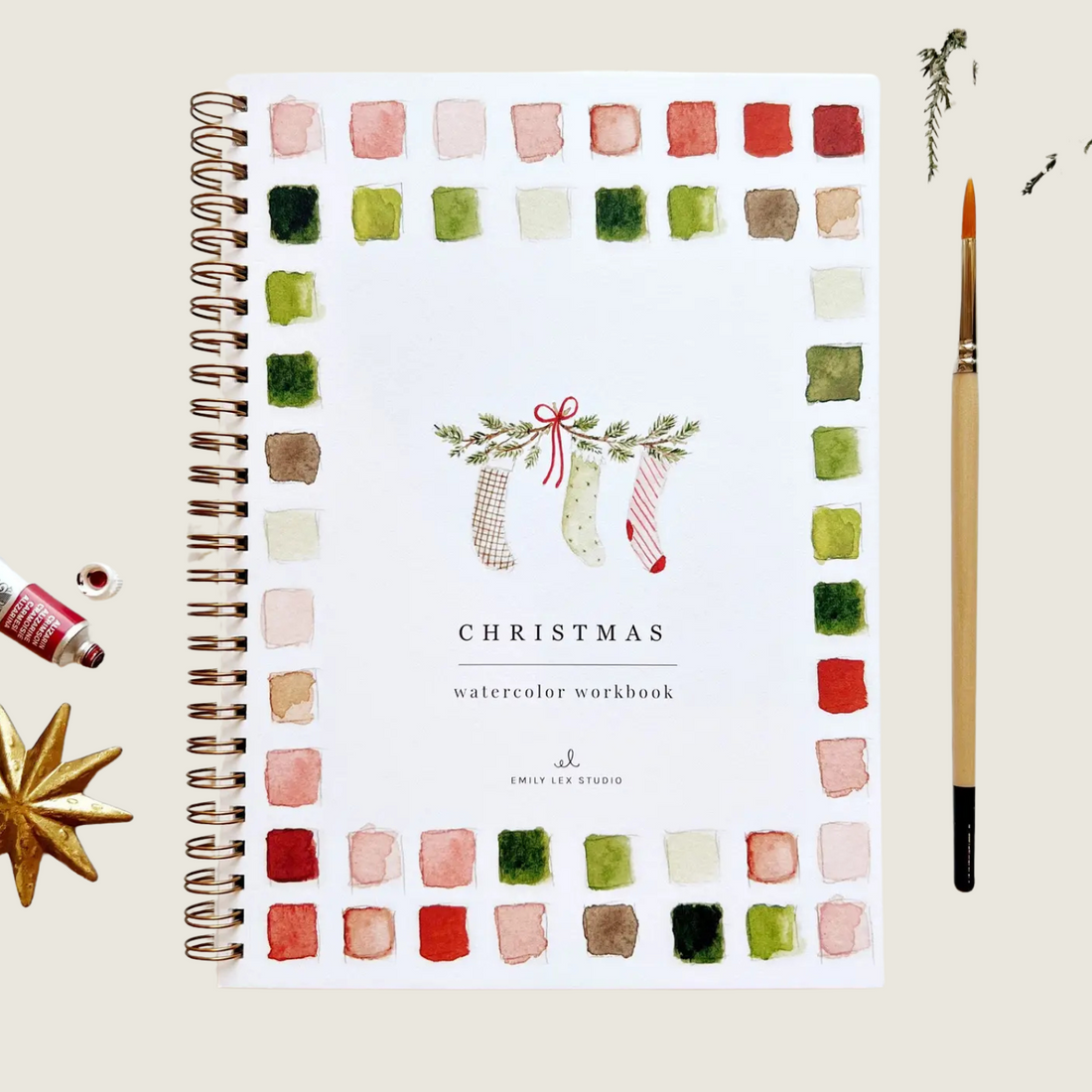 Christmas Watercolor Workbook