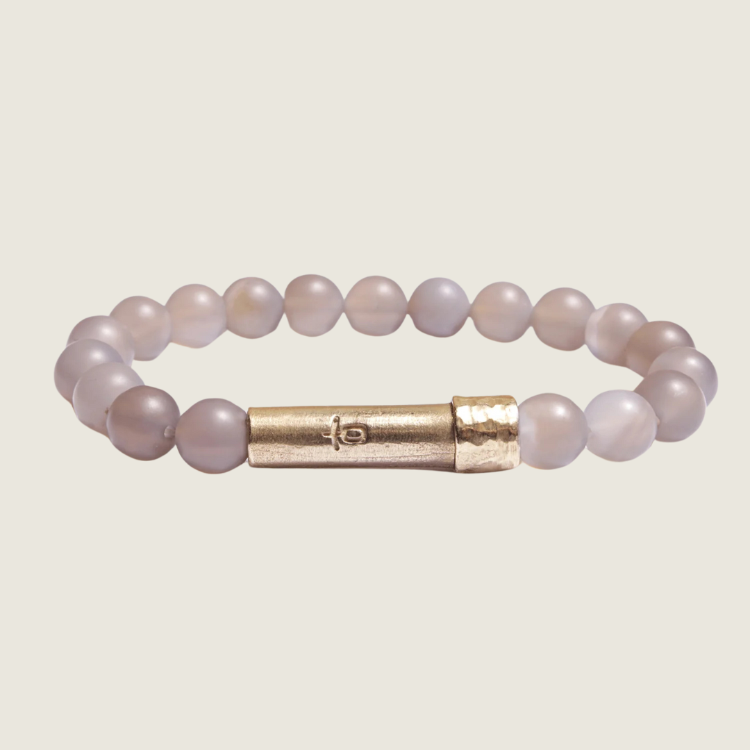 Matte Grey Agate Intention Bracelet - Blackbird General Store