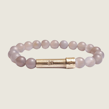 Matte Grey Agate Intention Bracelet - Blackbird General Store