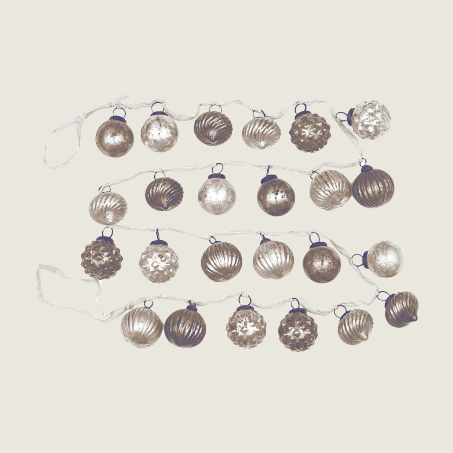 Mercury Glass Ornament Garland