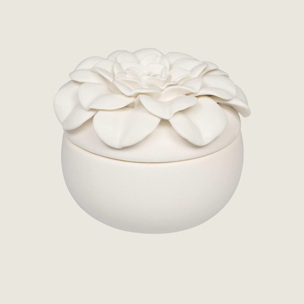 Citrus Crush Ceramic Flower Candle