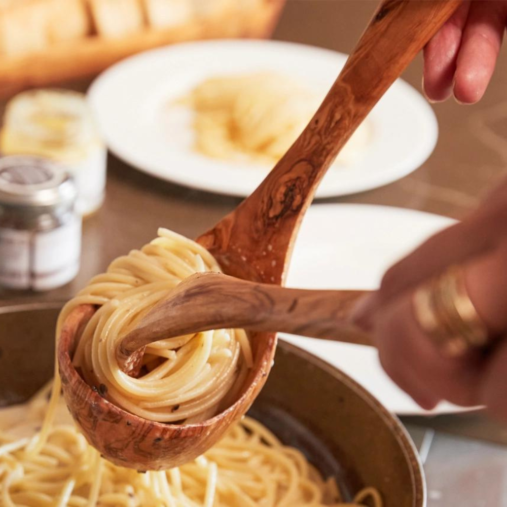 Italian Olivewood Soup and Pasta Ladle