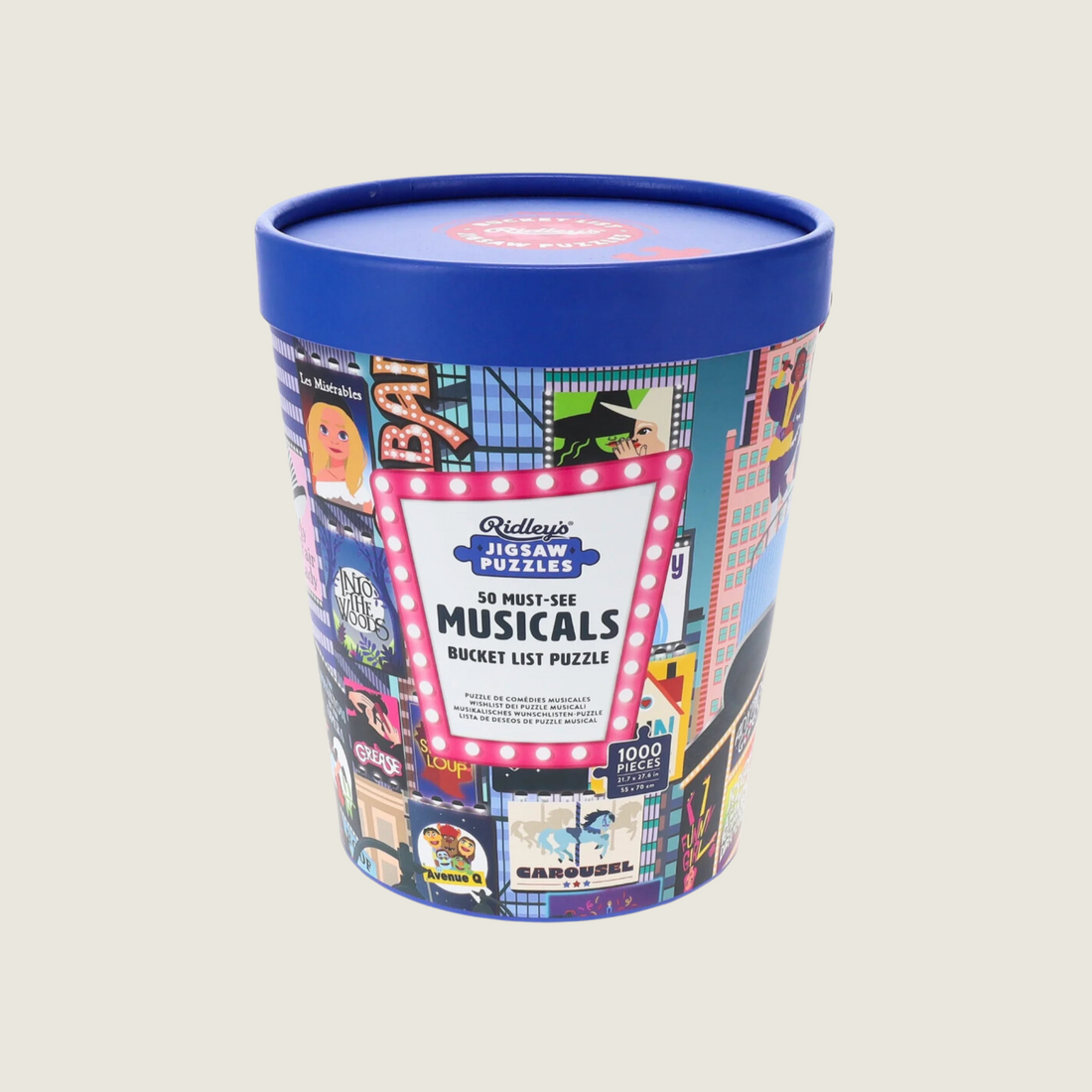 50 Must-See Musicals Bucket List 1000-piece Jigsaw Puzzle