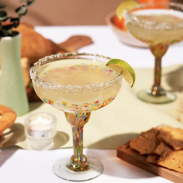 Recycled Glass Margarita Glasses - Single