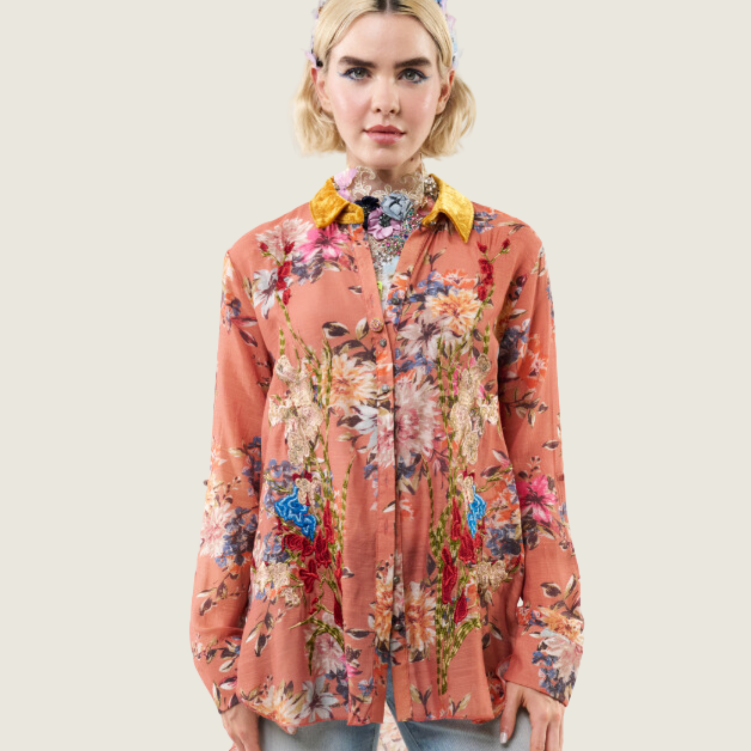 Gardenia Embroidered Shirt