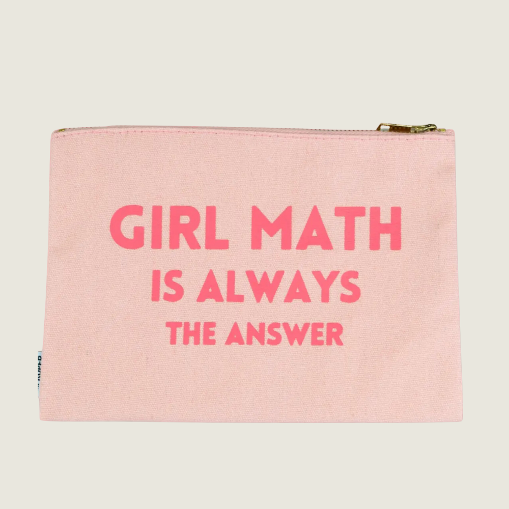 Girl Math Canvas Pouch