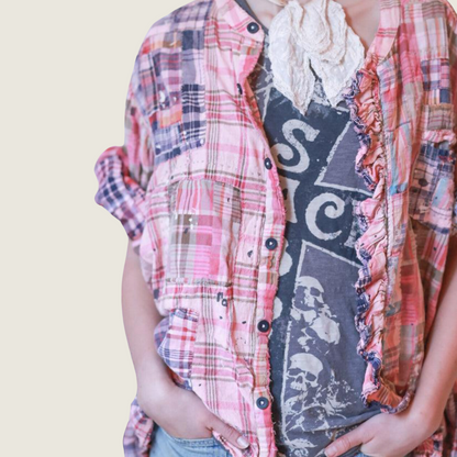 Patchwork Idgy Ruffle Shirt