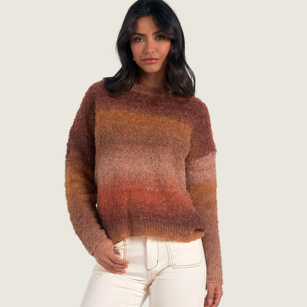 Orange Space Striped Sweater - Blackbird General Store