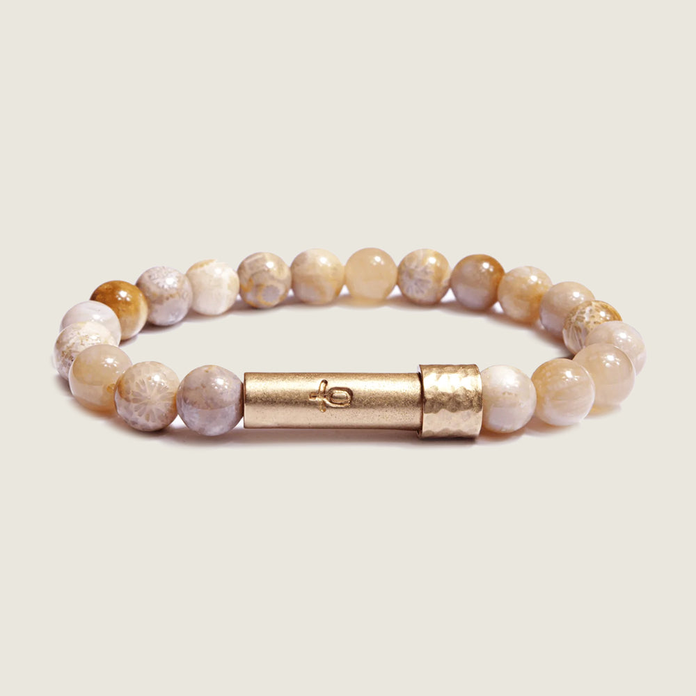 Polished Jade Coral Intention Bracelet