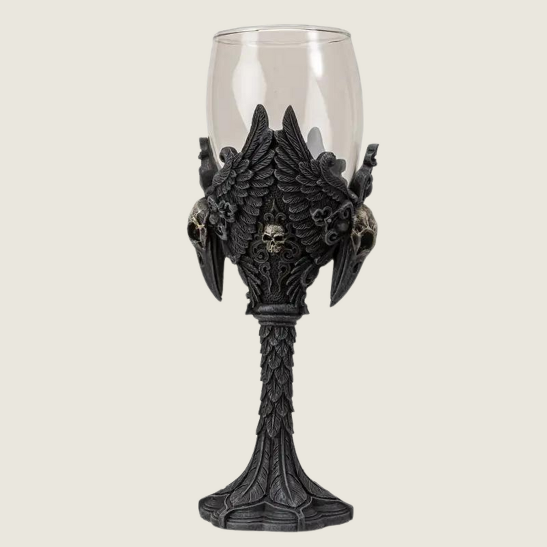 Raven Halloween Wine Goblet