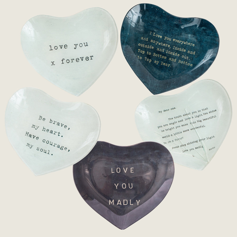 Love You Madly - Heart Decoupage Plate