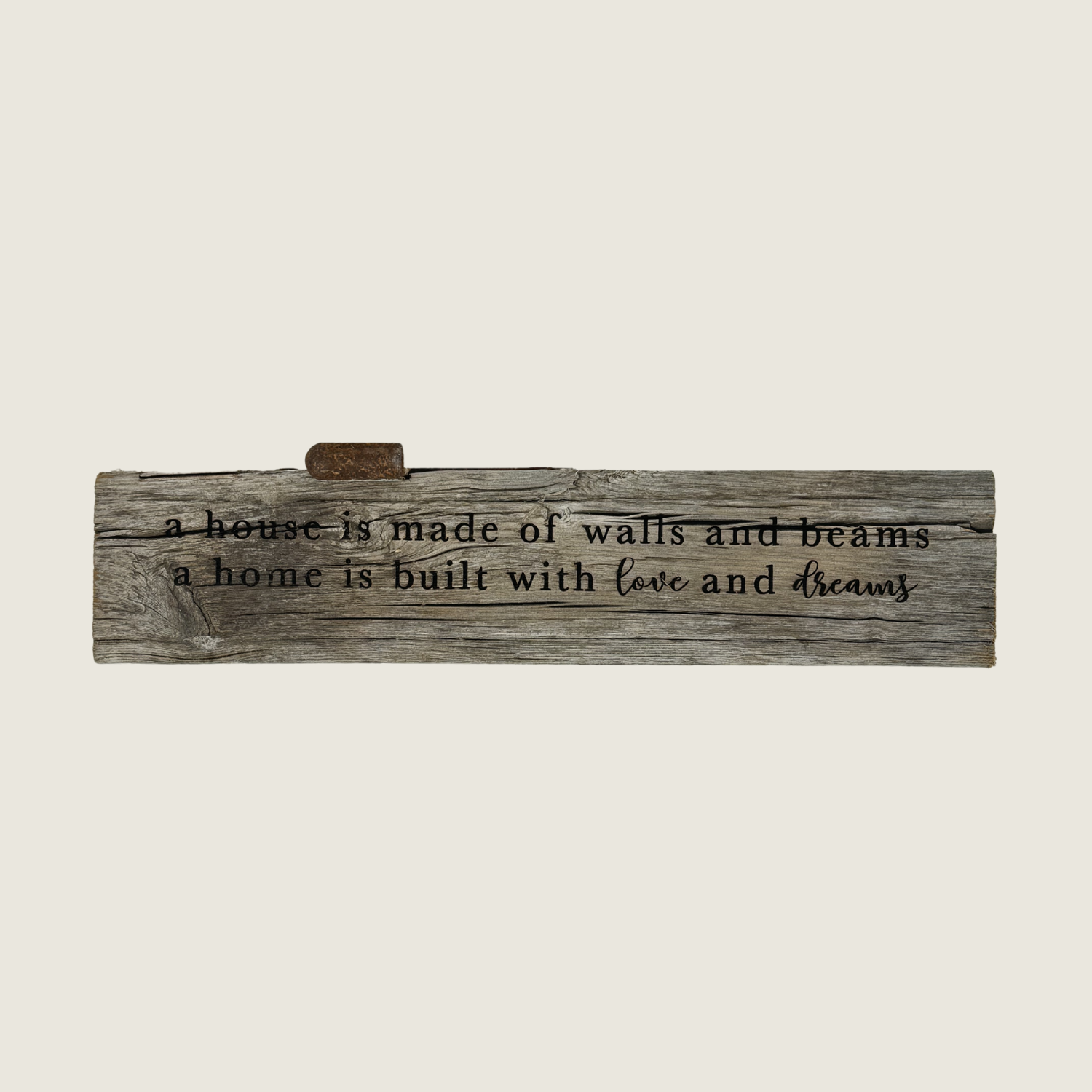 Vintage Engraved Wood Sign