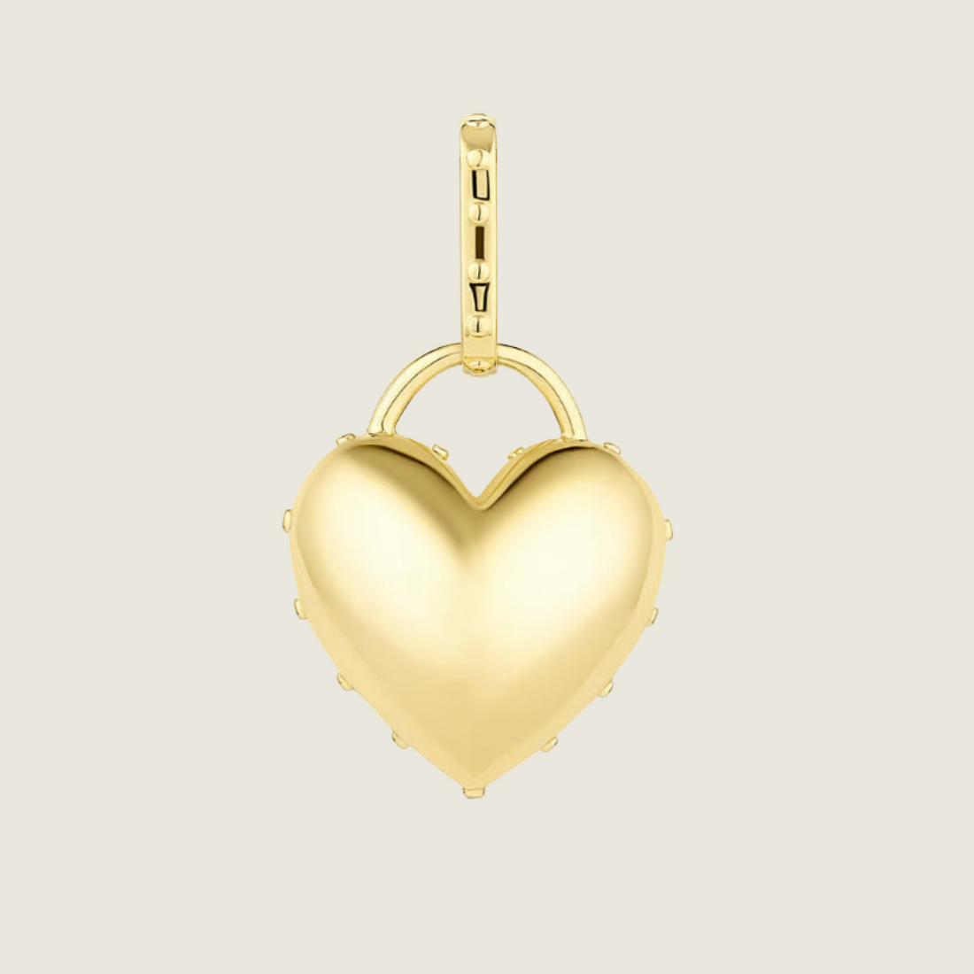 Heart Statement Charm - Gold