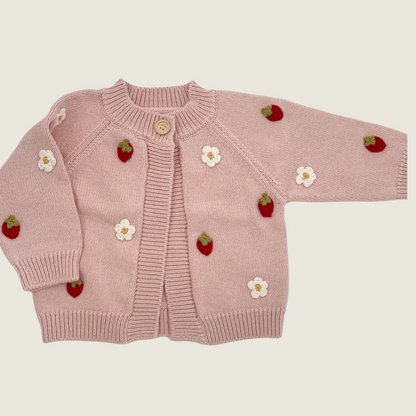 Strawberry Flower Cardigan