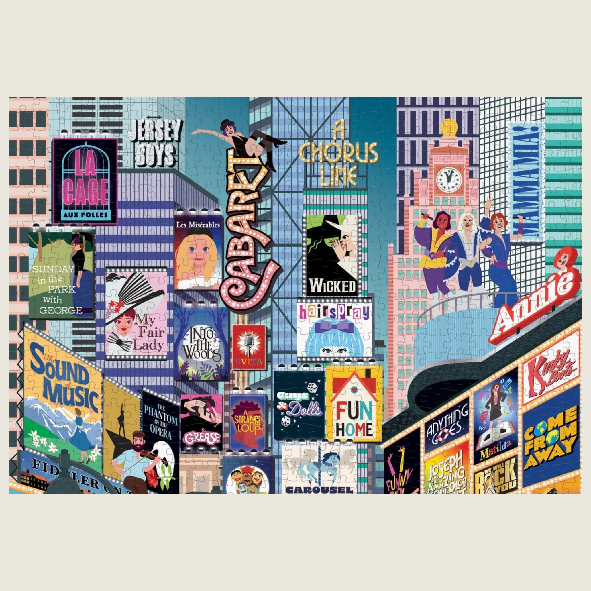 50 Must-See Musicals Bucket List 1000-piece Jigsaw Puzzle