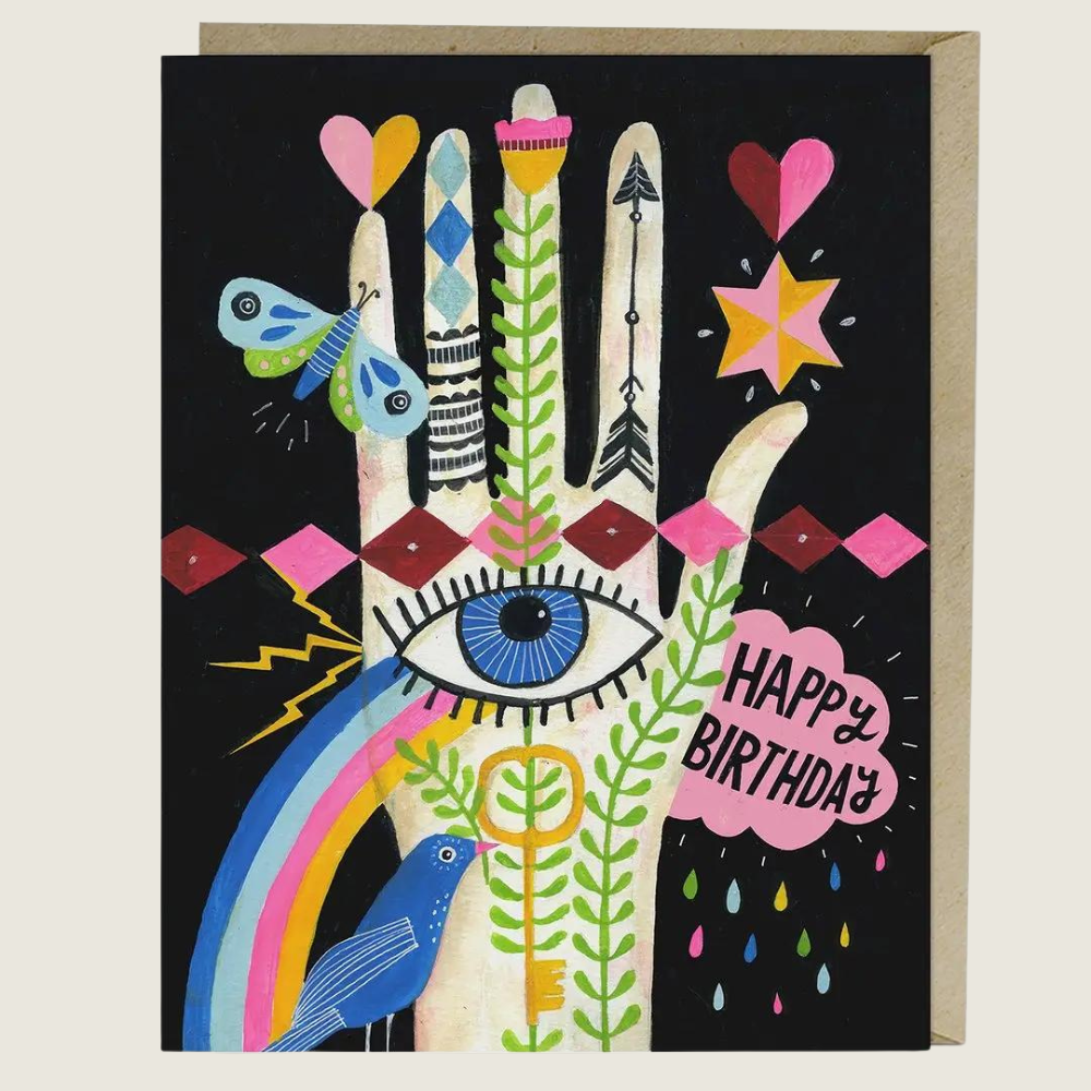 Rainbow Hand Birthday Card