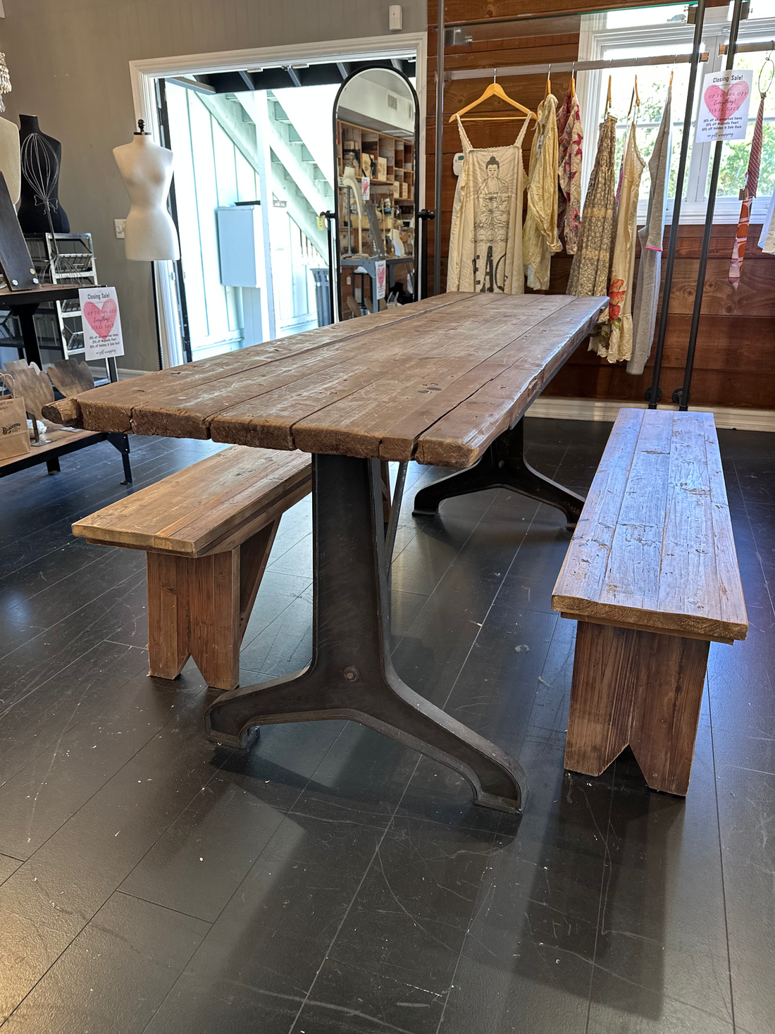 Legs w/ Vintage Door Table Top