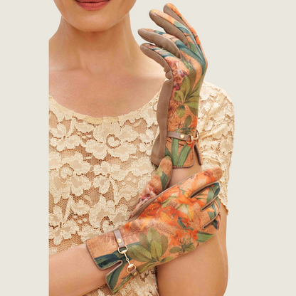 Kylie Faux Suede Gloves in Botany Bliss